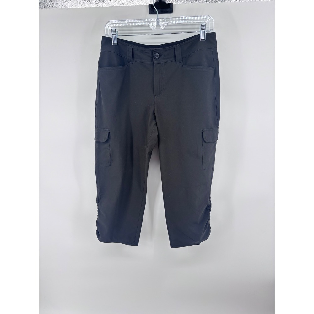 Eddie Bauer Women's Black Cargo Capri Pants Cropped Casual‎ Outdoors Size 6